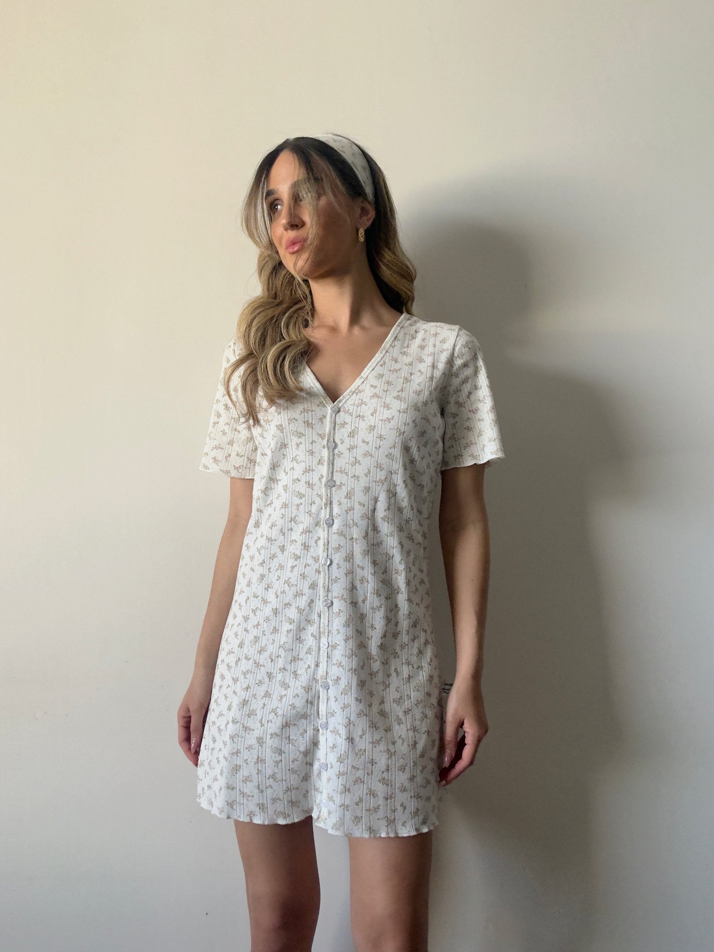 כותנת דניאלה פונטל פרחים ירוקים