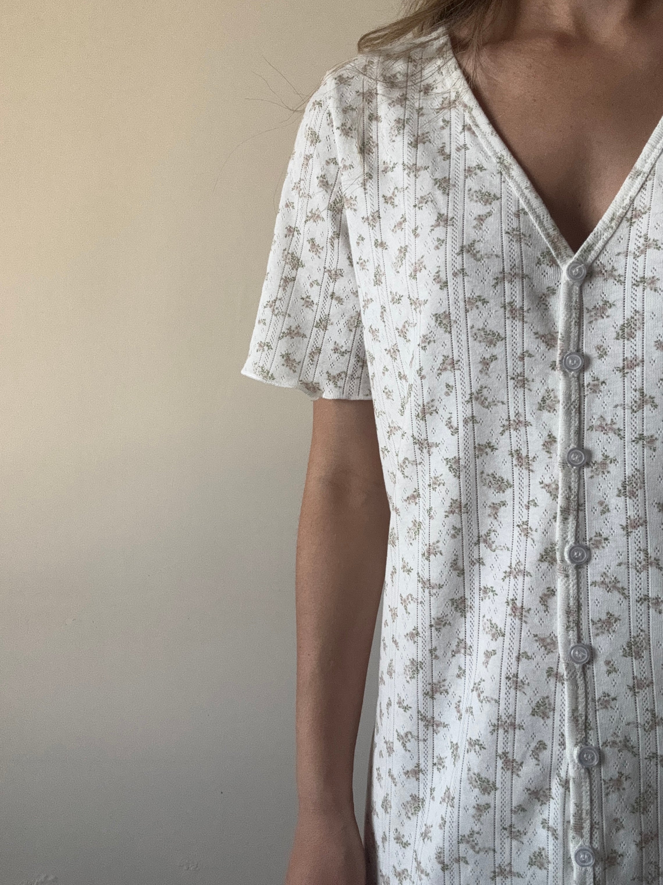 כותנת דניאלה פונטל פרחים ירוקים