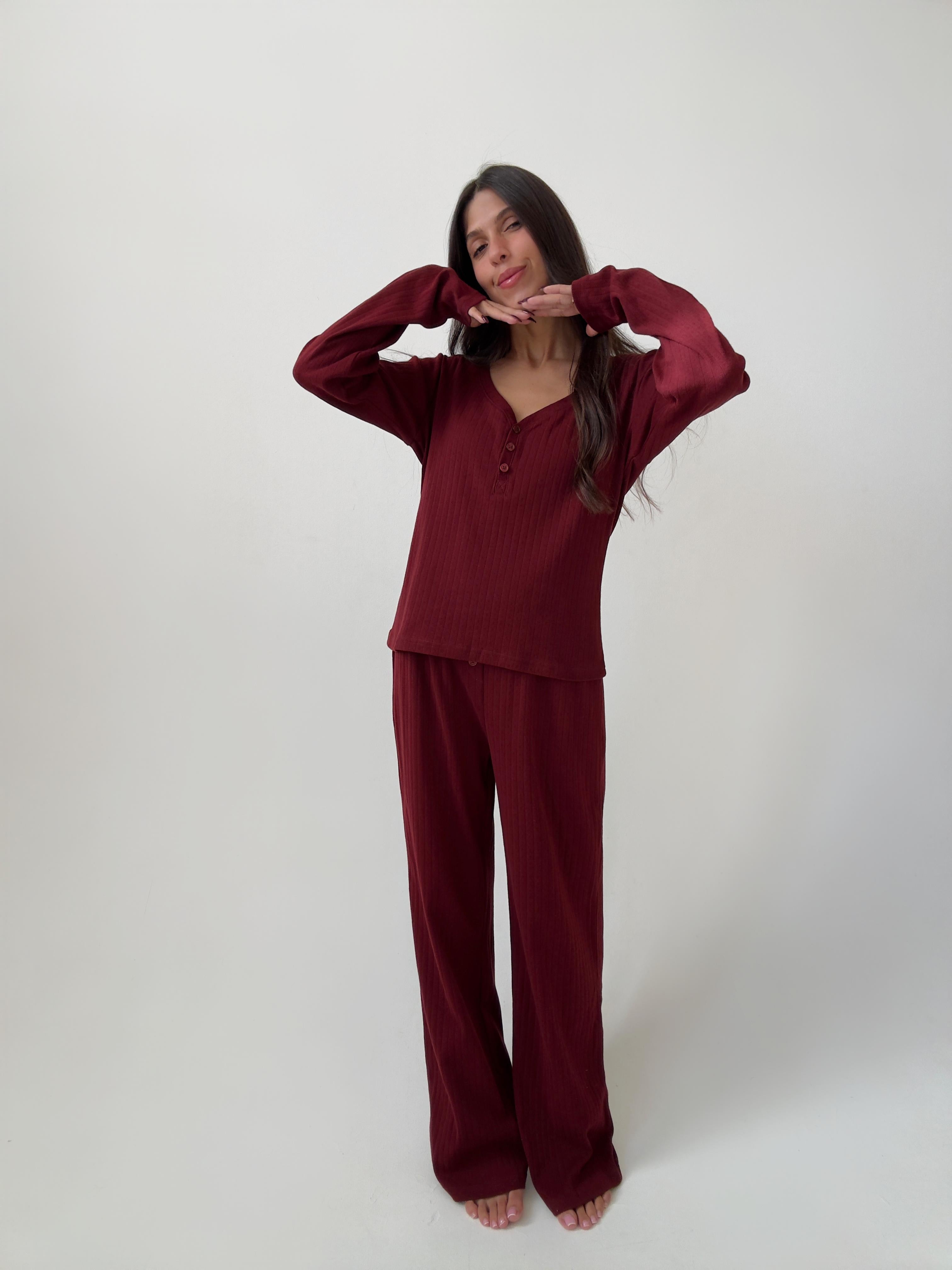 פיג׳מה טורי פונטל בורדו