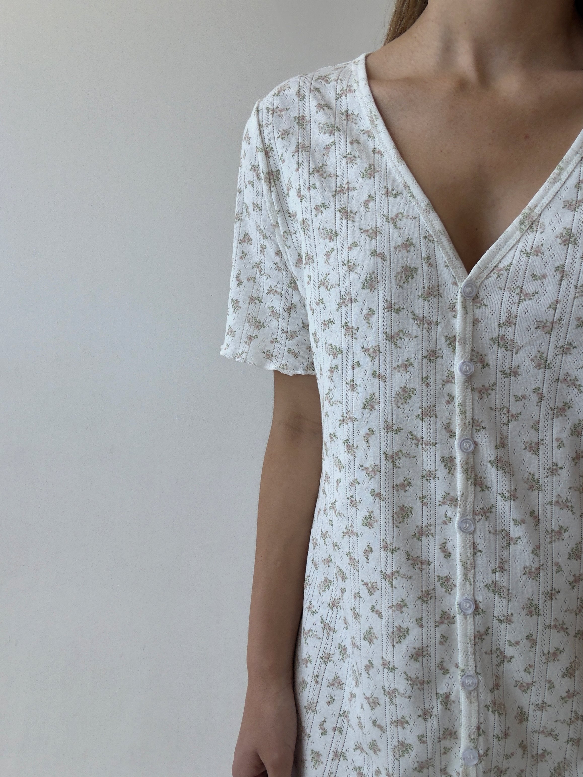 כותנת דניאלה פונטל פרחים ירוקים