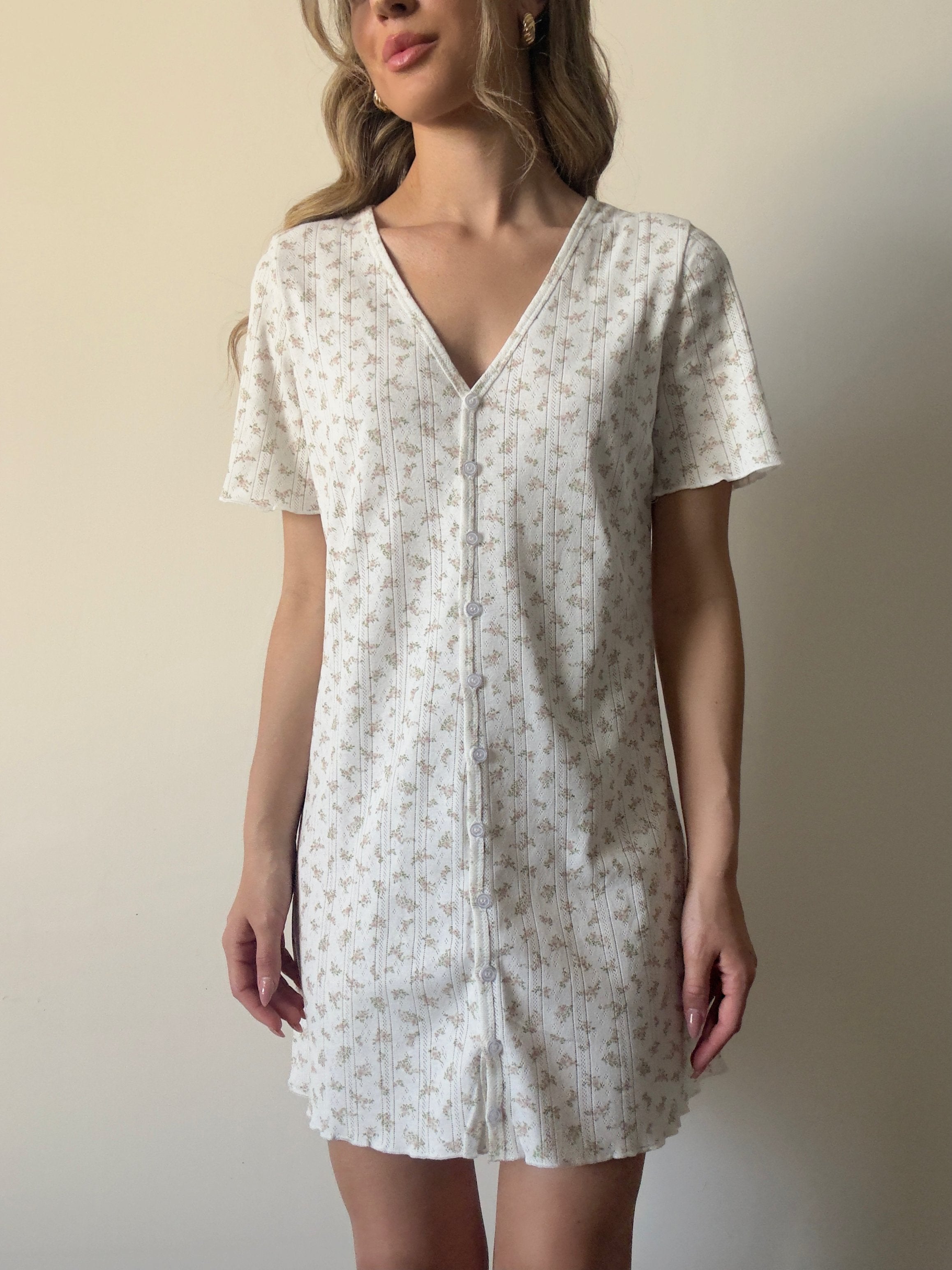 כותנת דניאלה פונטל פרחים ירוקים