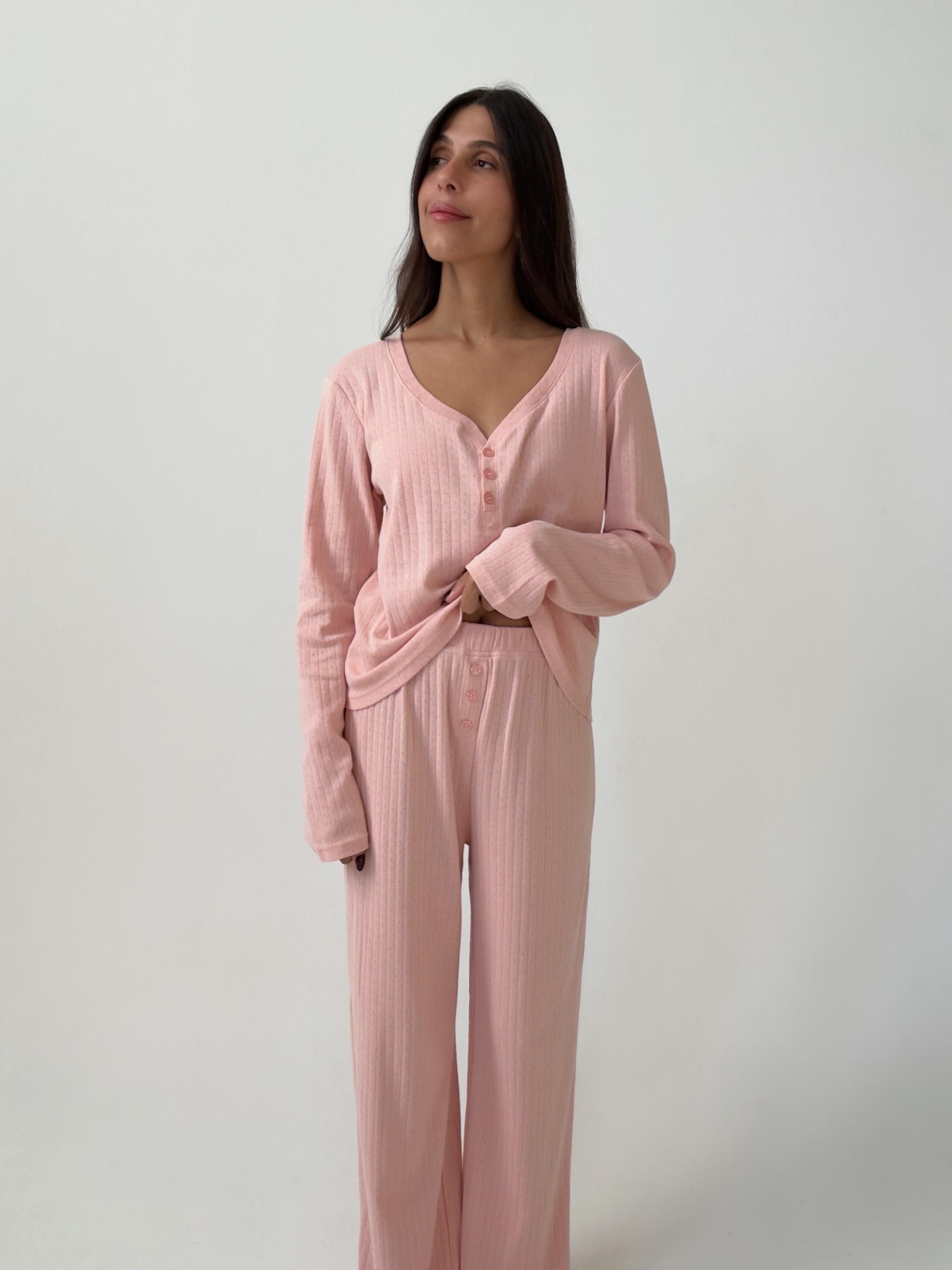 פיג׳מה טורי פונטל ורוד