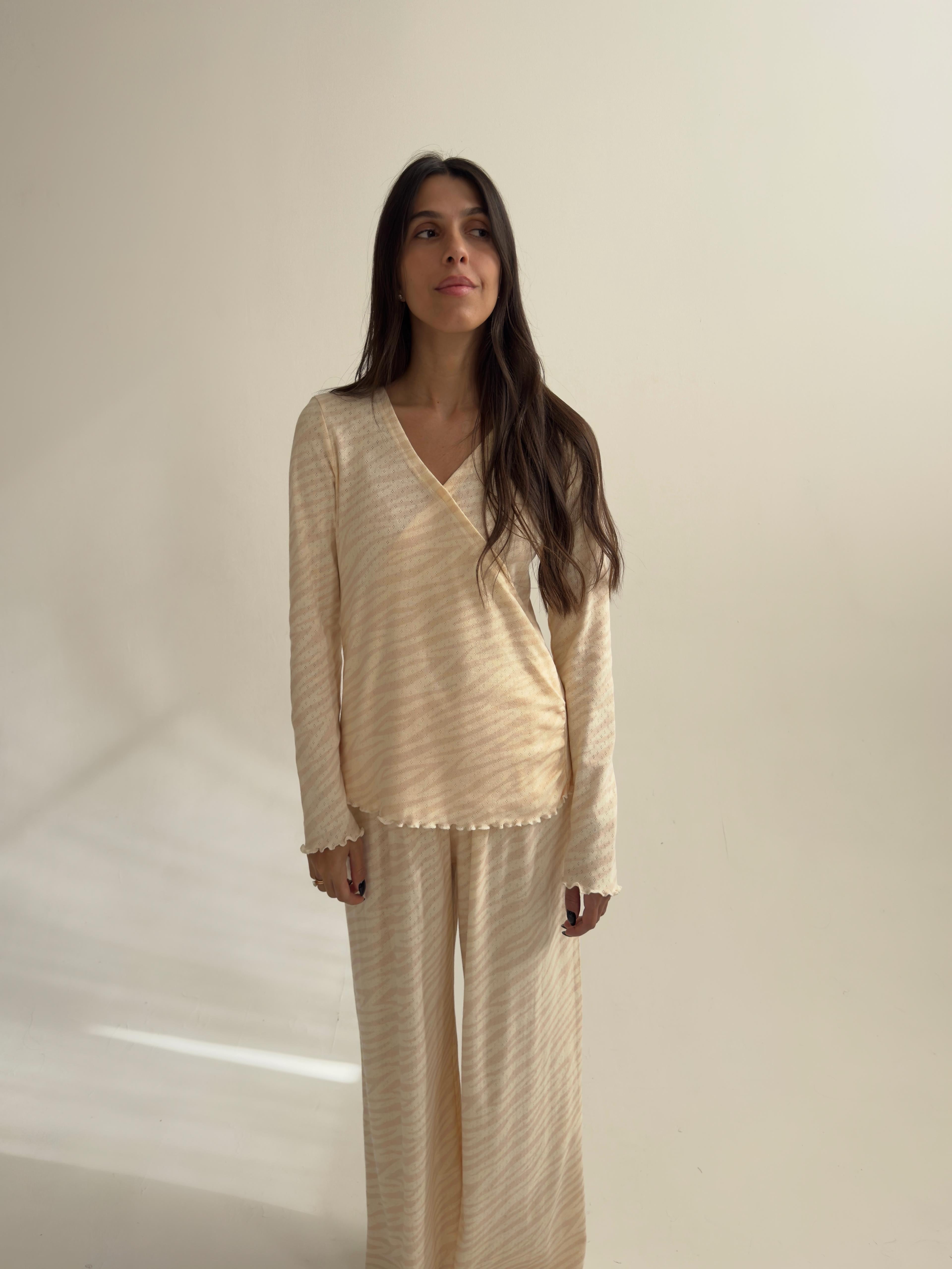 פיג׳מת מעטפת סטלה פרינט זברה