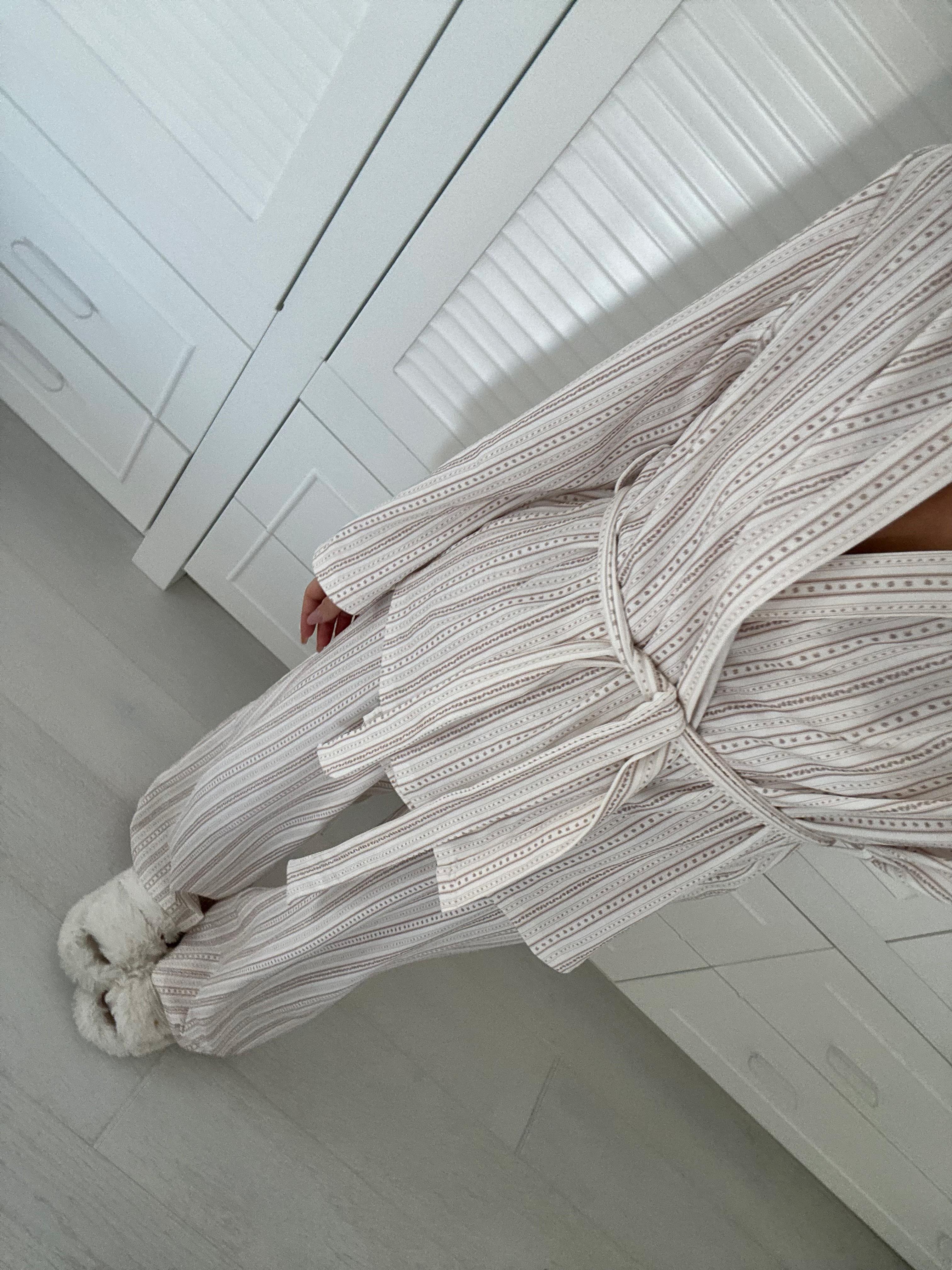 חליפת לואיס פרינט פסים חום