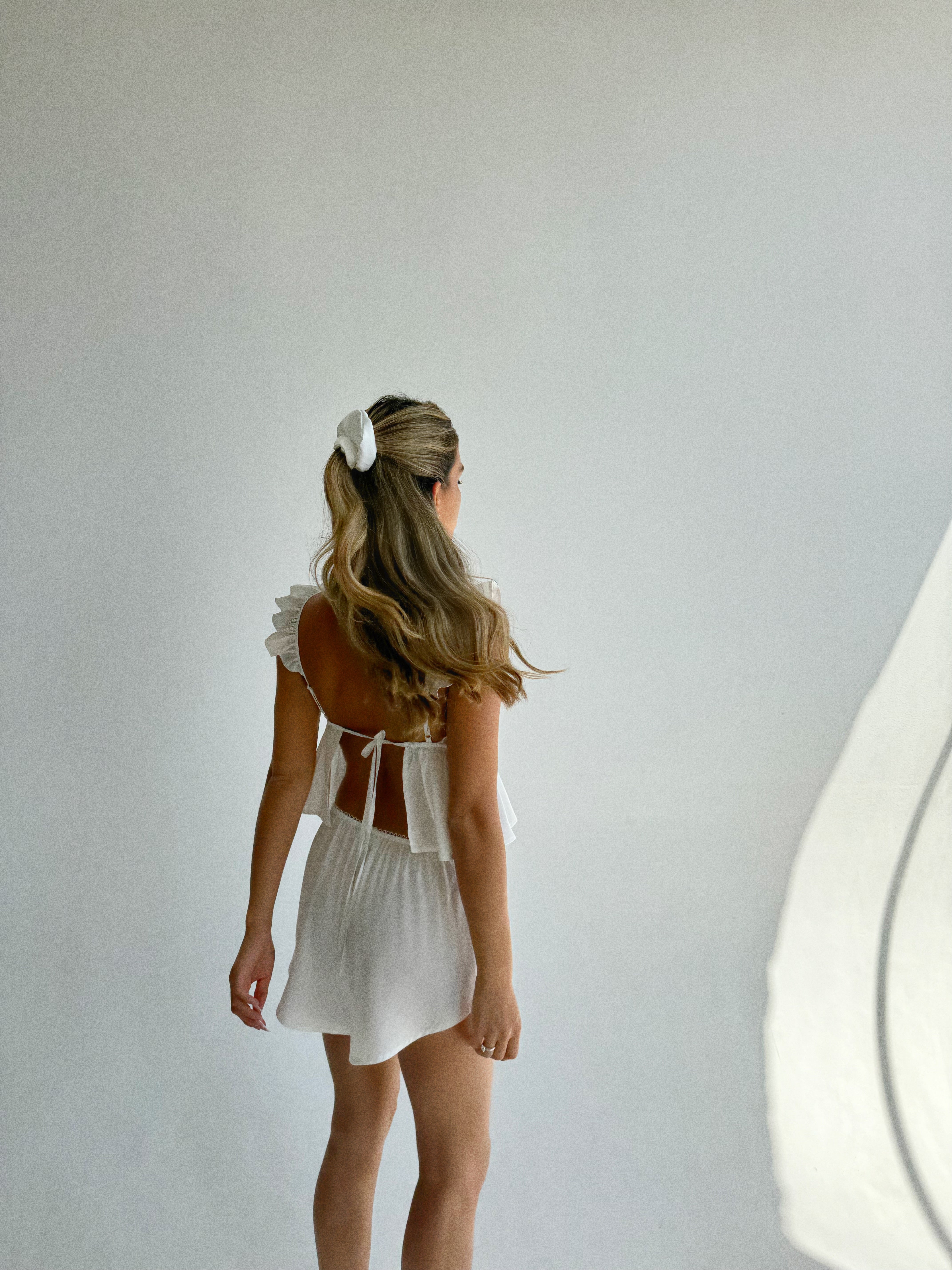 Pyjama soirée d'amour en satin et dentelle