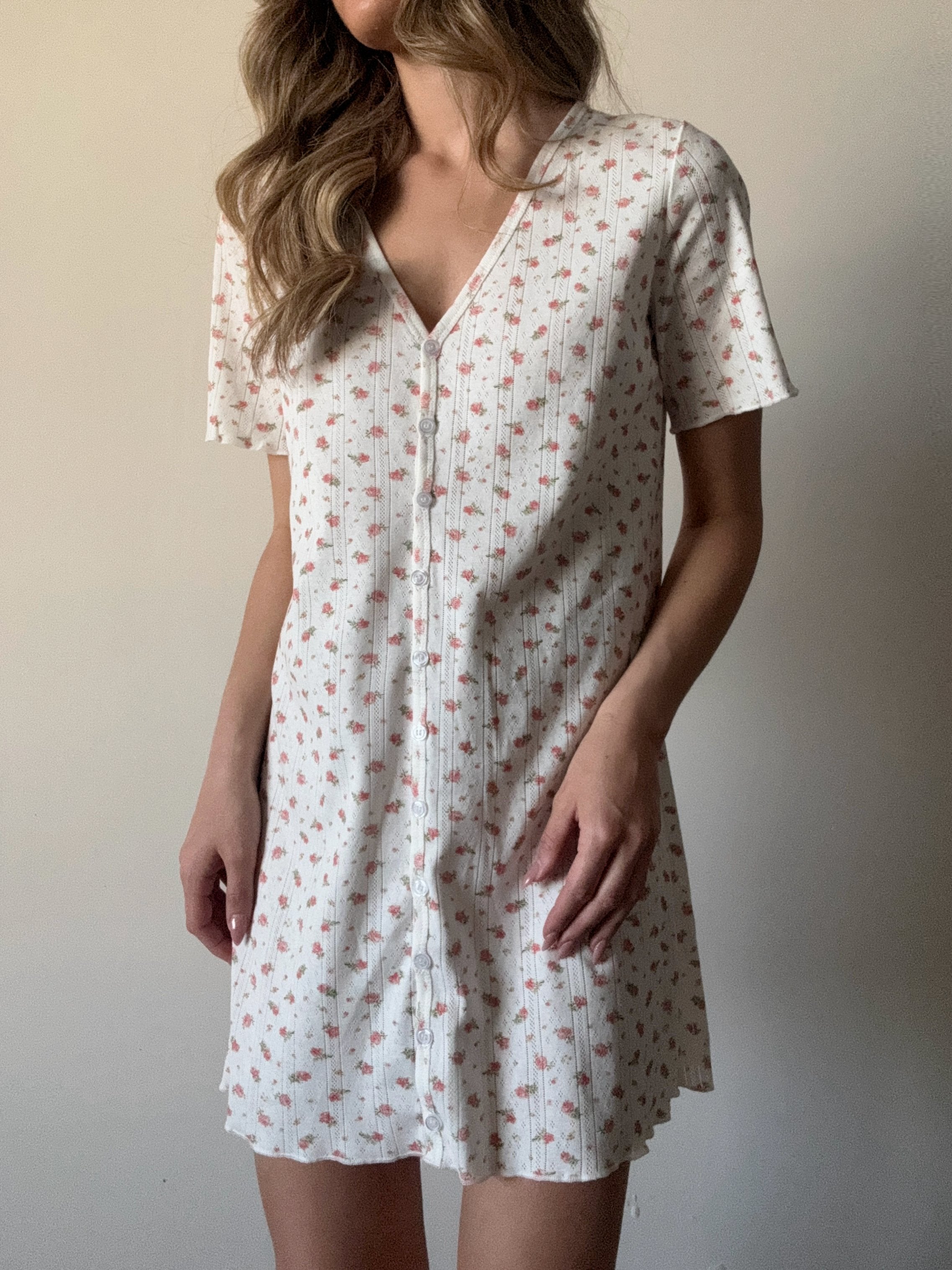 כותנת דניאלה פונטל פרחים אדומים