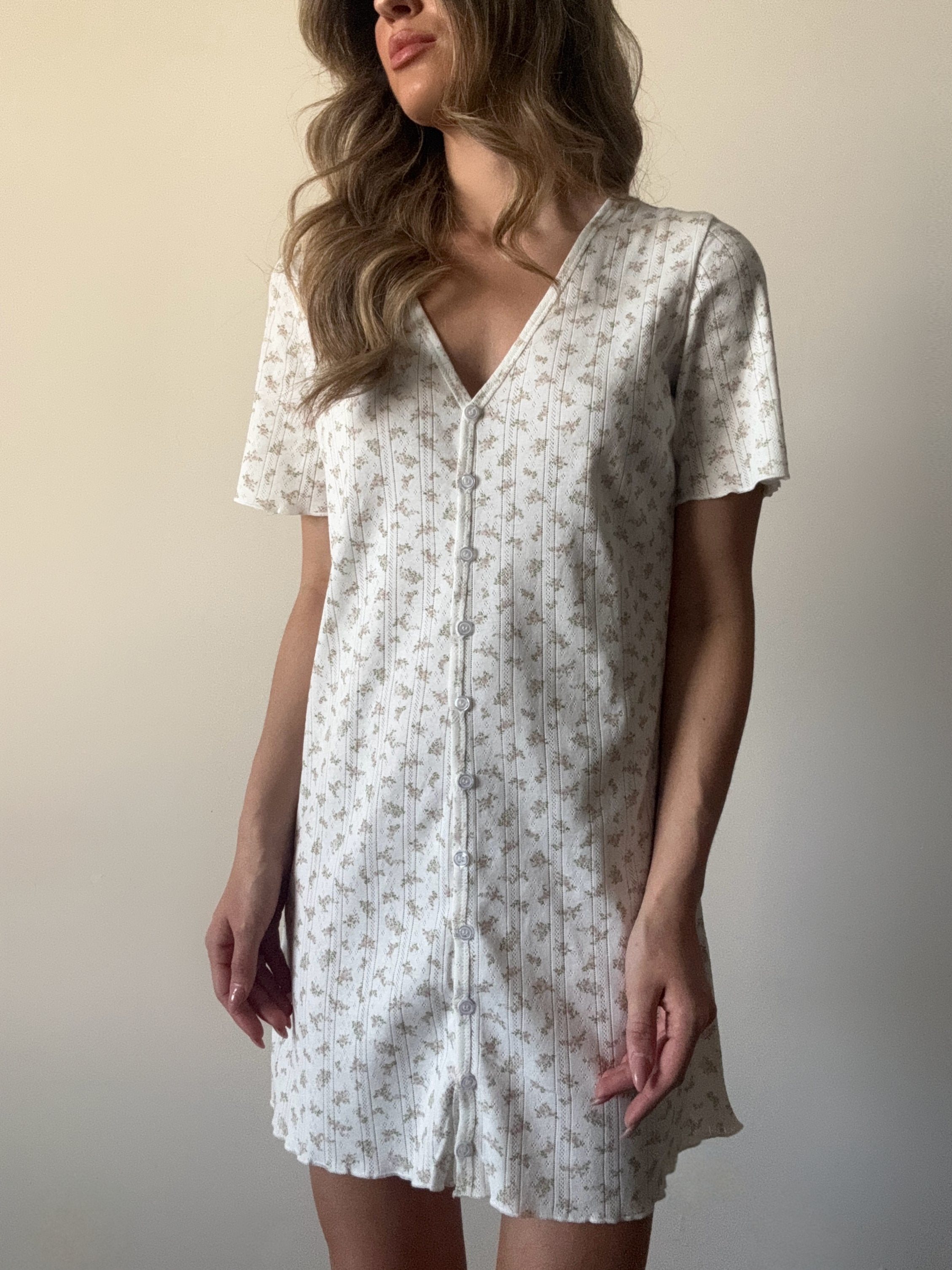 כותנת דניאלה פונטל פרחים ירוקים