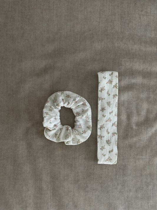 Danielle white floral set