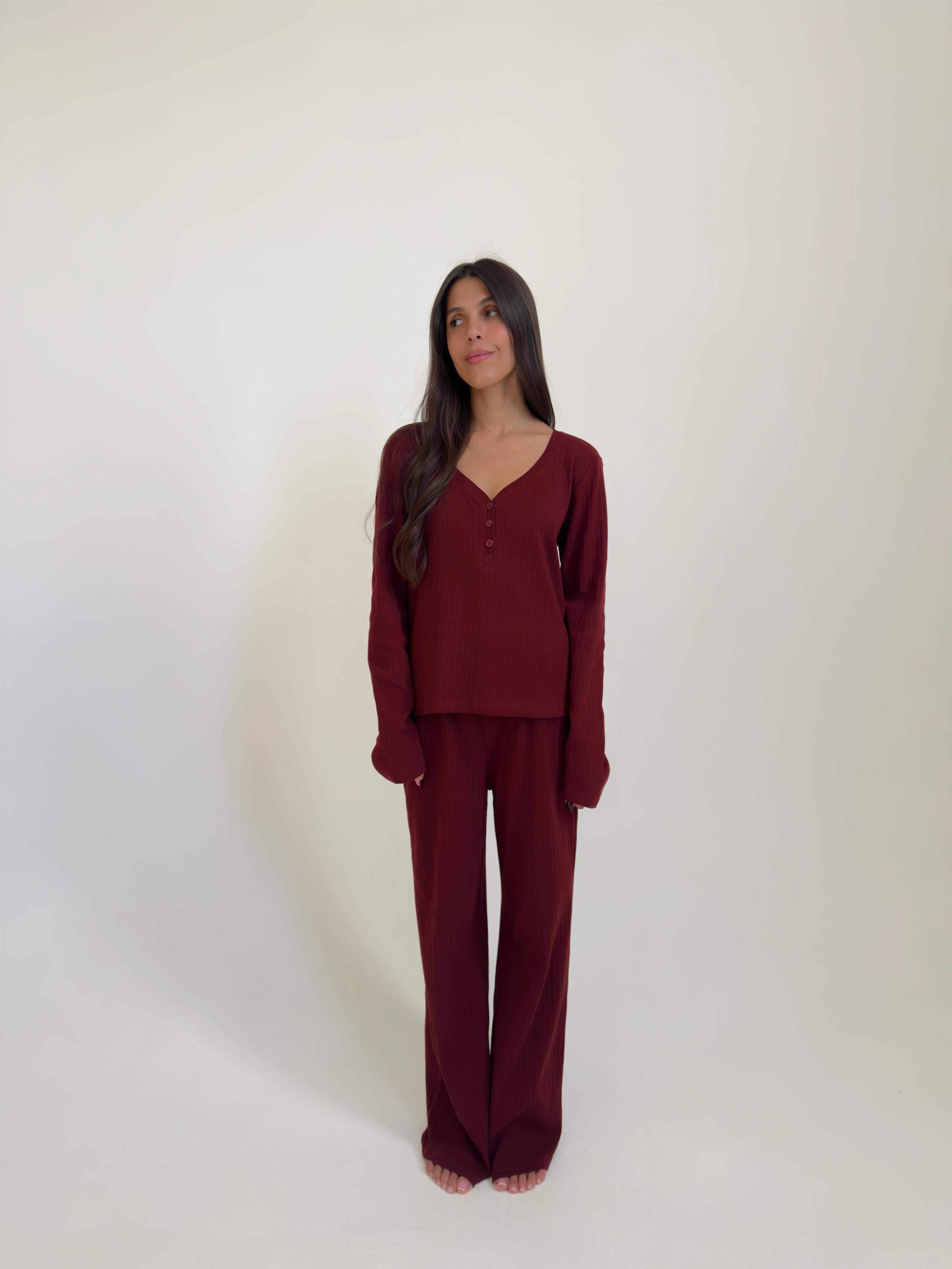 פיג׳מה טורי פונטל בורדו