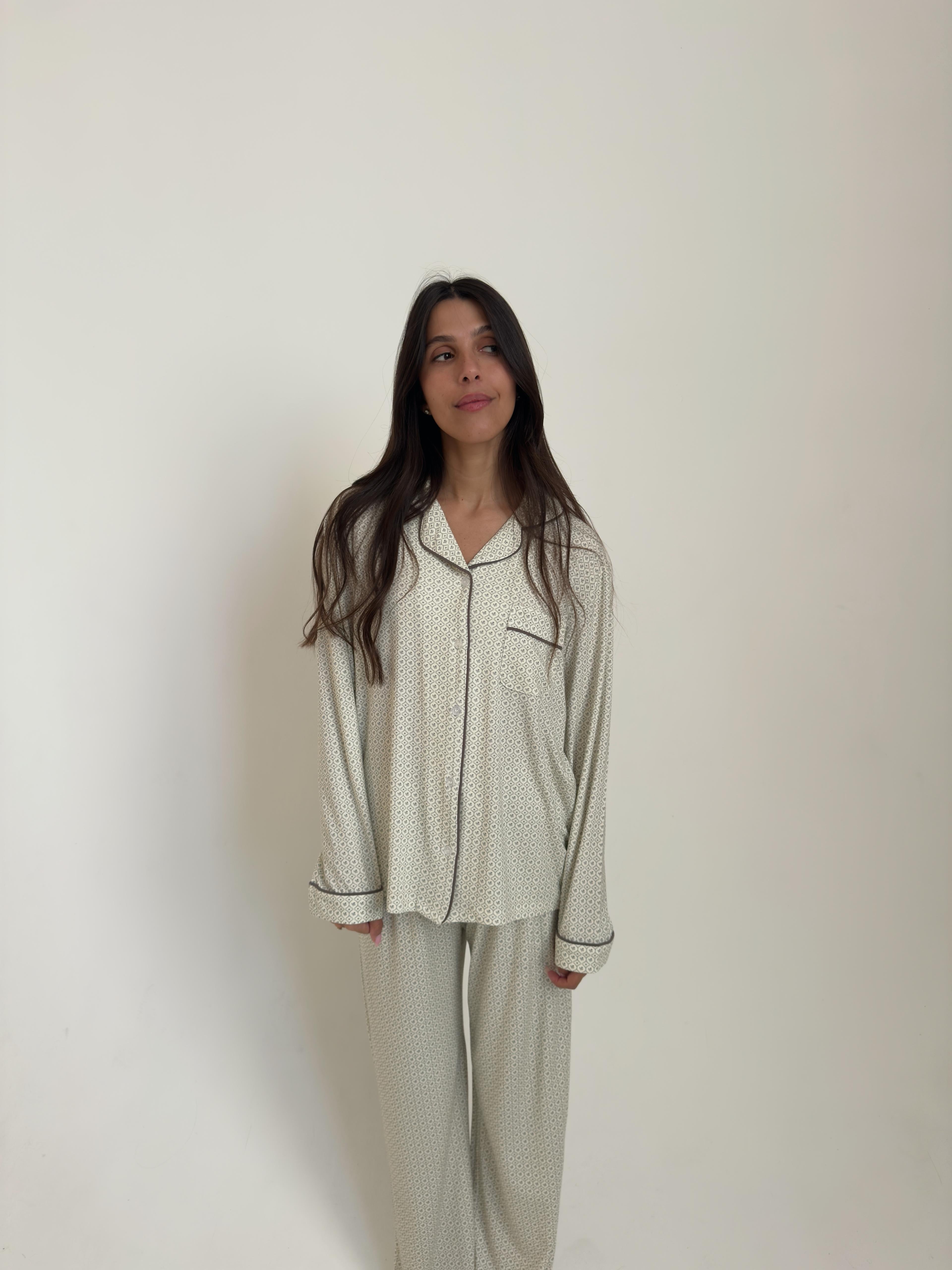 פיג׳מת אמלי פרינט מעויינים