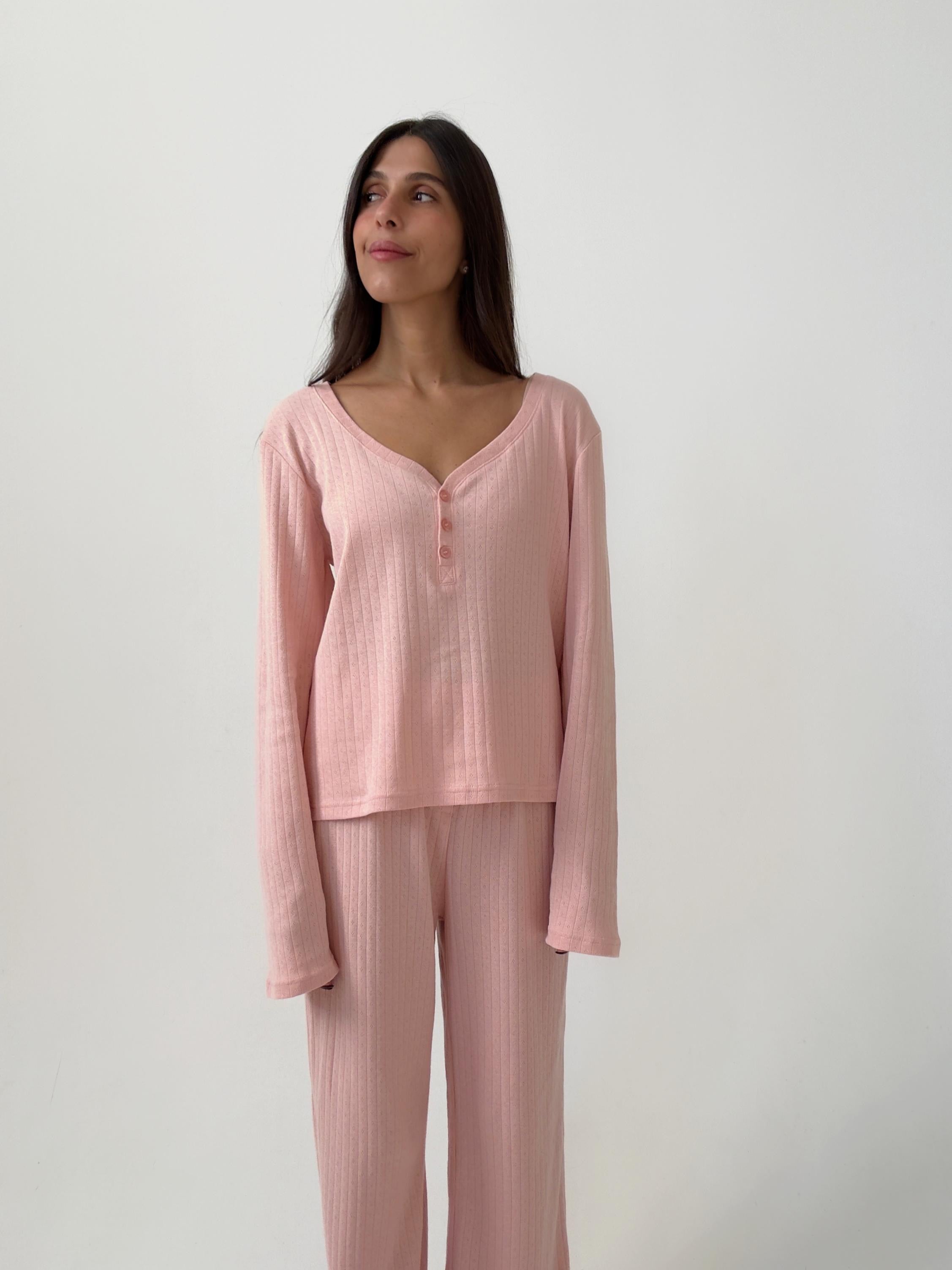 פיג׳מה טורי פונטל ורוד