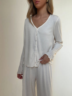 Danielle crèam fontal Pajamas In cotton