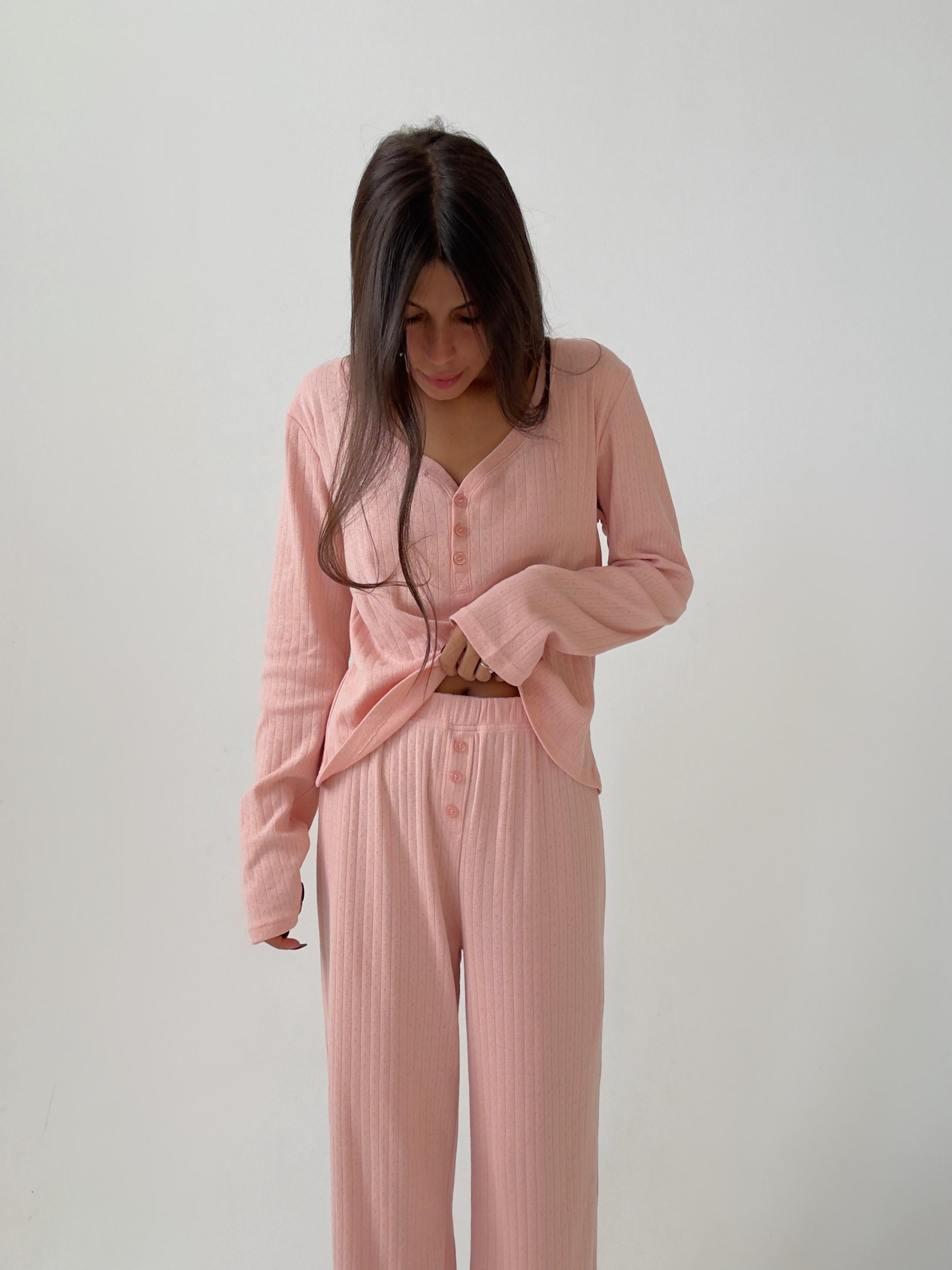 פיג׳מה טורי פונטל ורוד