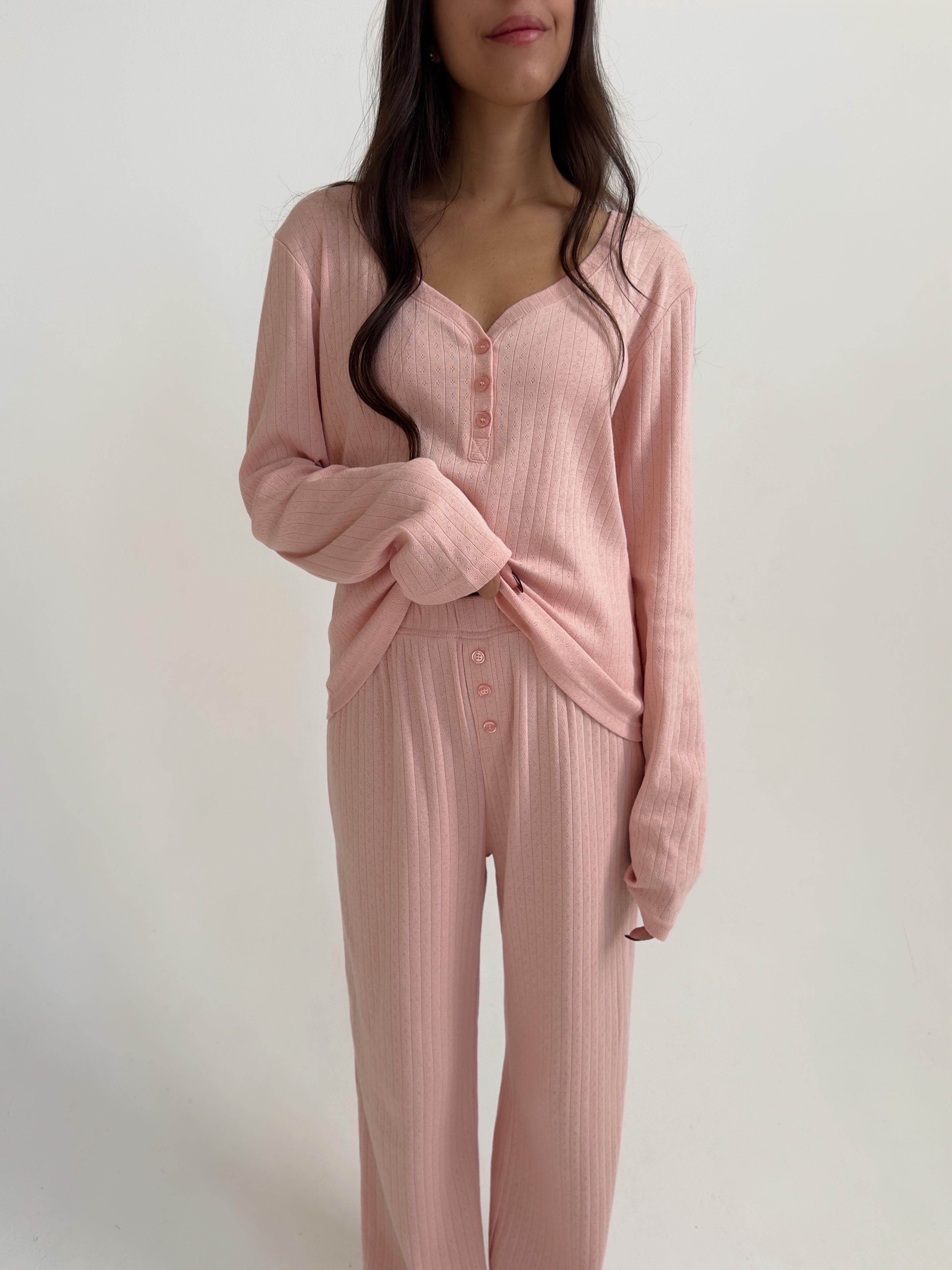 פיג׳מה טורי פונטל ורוד