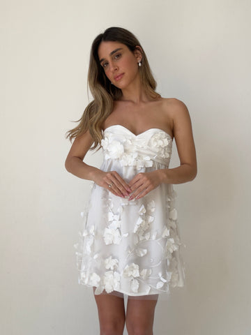 Queenie Blanc Ivoire με φλοράλ φόρεμα