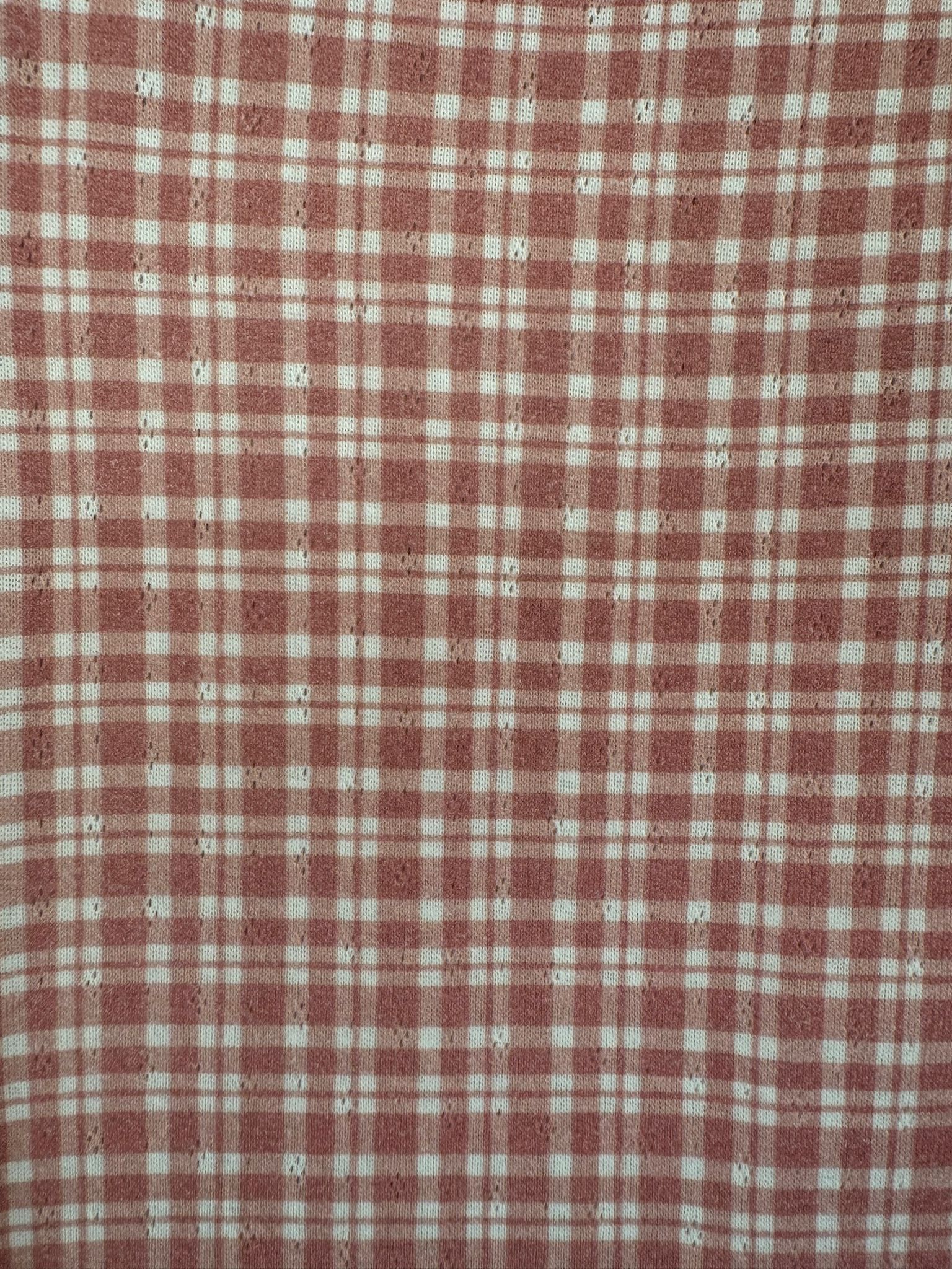 פיג׳מת לילה פוינטל פרינט משבצות ורוד פופיון