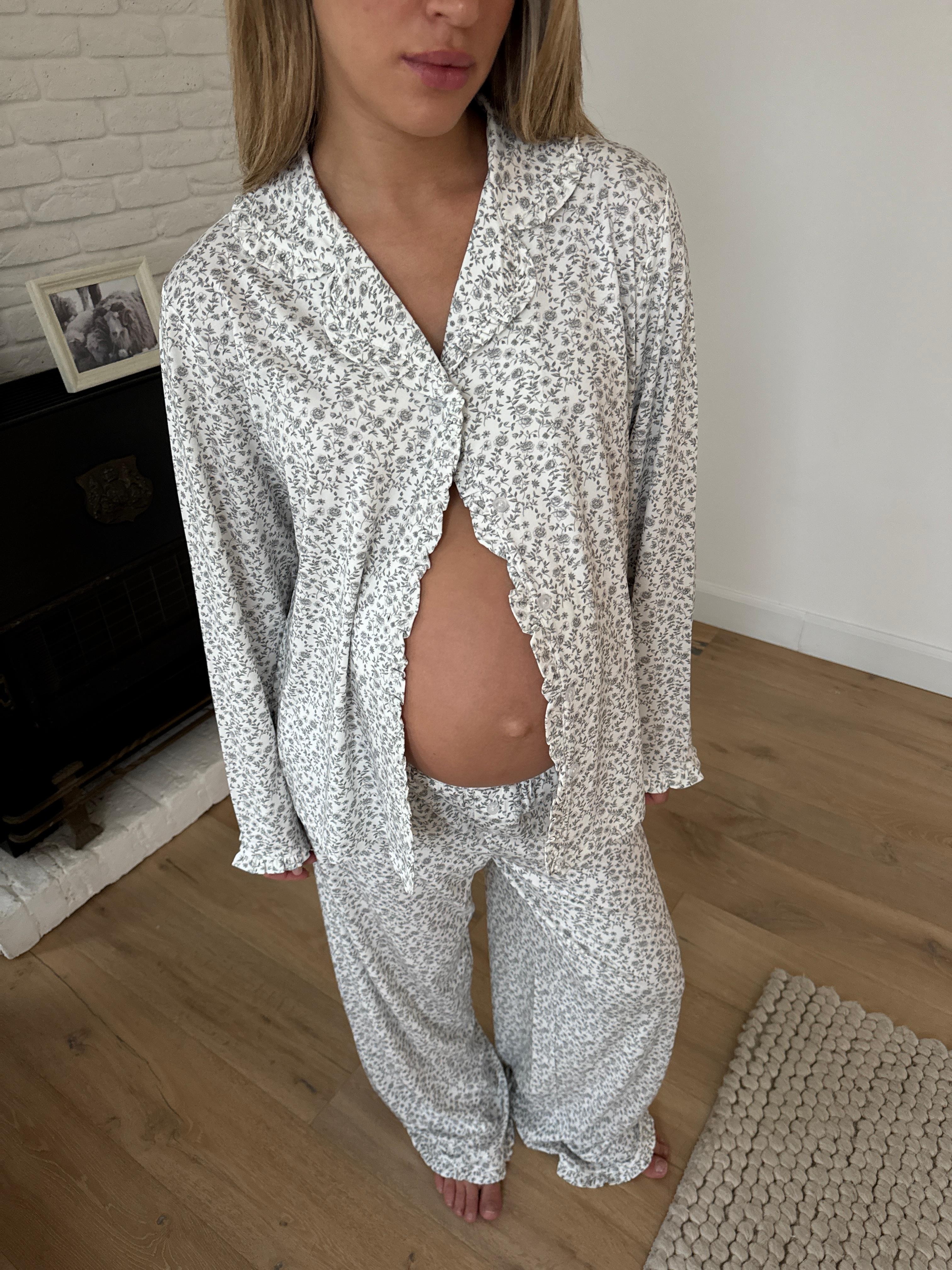 פיג׳מת אלנה מסגרת מלמלות פרינט פרחים